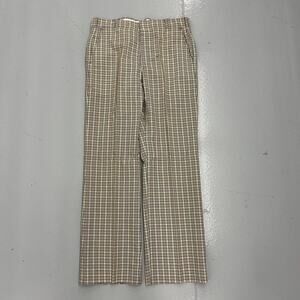 Vintage 70s Berle Plaid Cotton Pattern Trousers 34x30